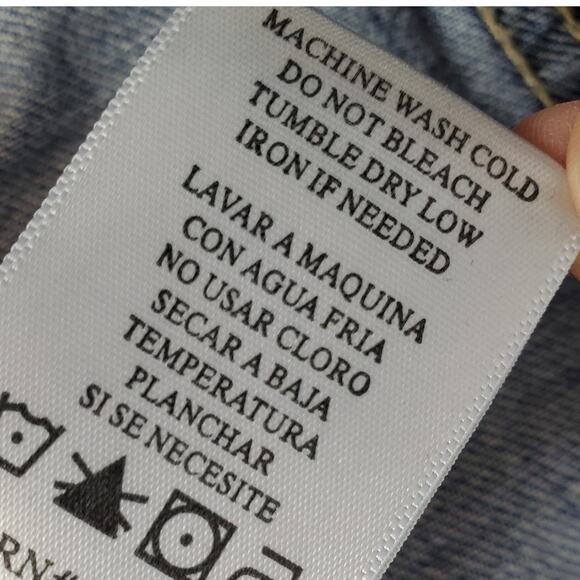 Kancan Henney Classic Trucker Jacket S Distressed Jean Denim Grunge Emo Gorpcore - Picture 8 of 13